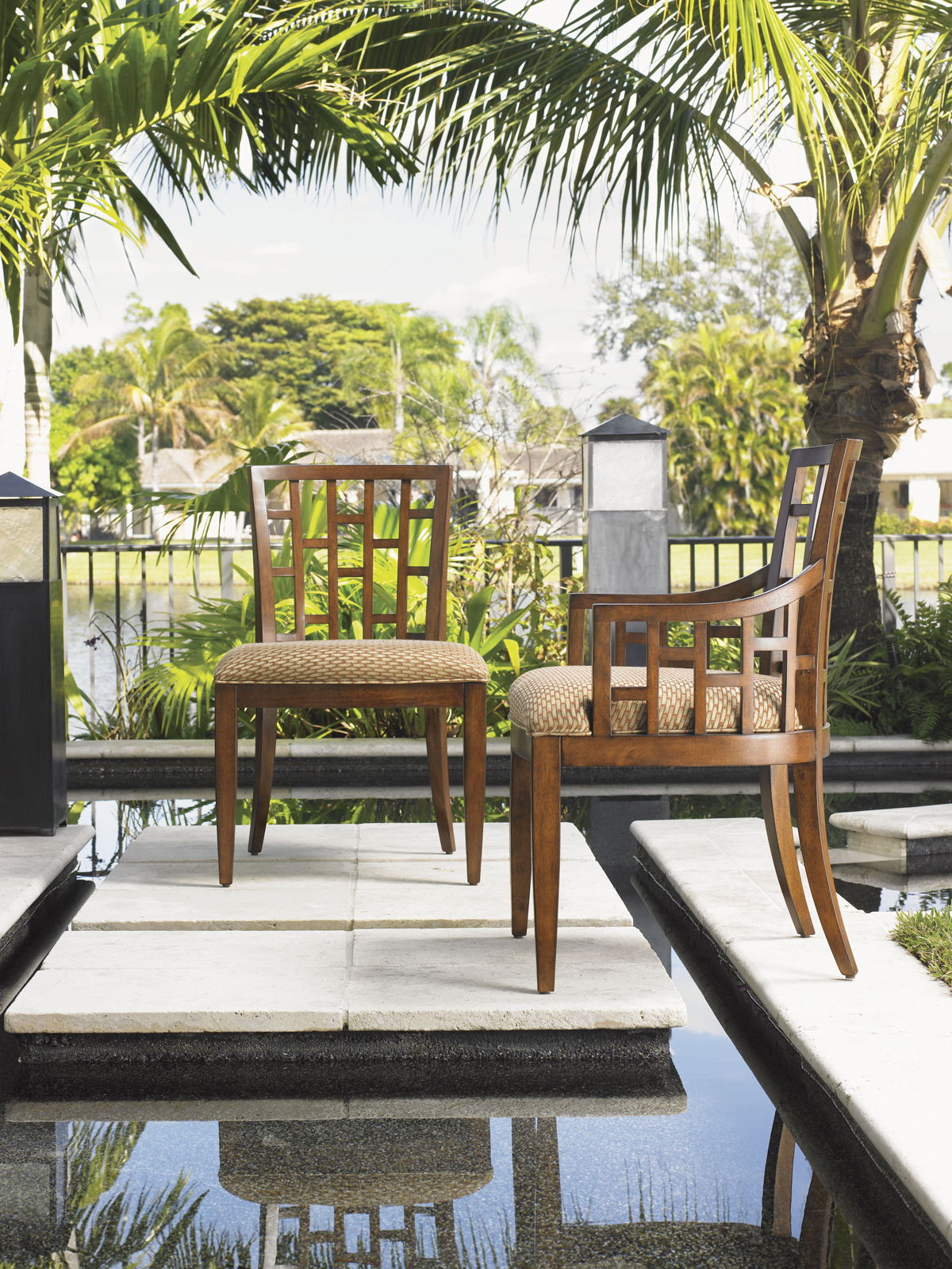 Ocean Club - Lanai Side Chair - Dark Brown / Light Brown