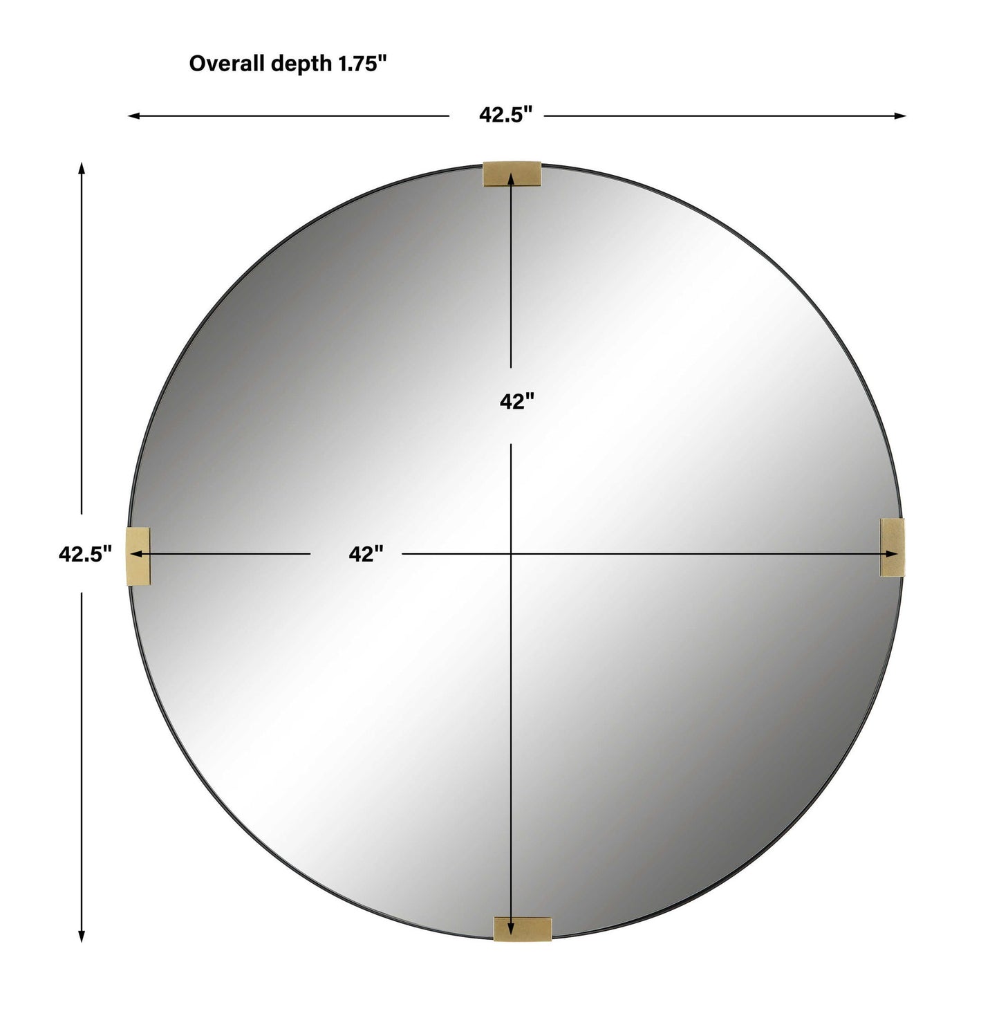 Clip - Modern Round Mirror