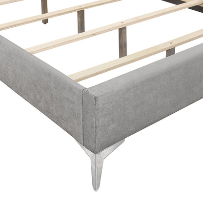 Huxley - 4/6 Full Headboard, Footboard And Slats - Gray