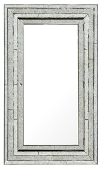 Melange - Glamour Floor Mirror With Jewelry Armoire Storage - Champagne