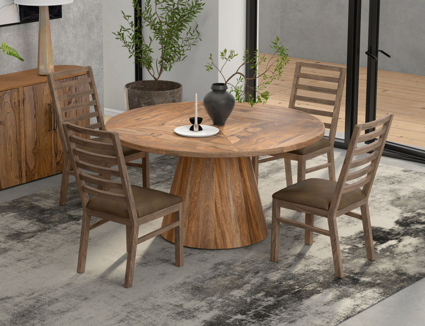 Balam - Round Table Top - Brown