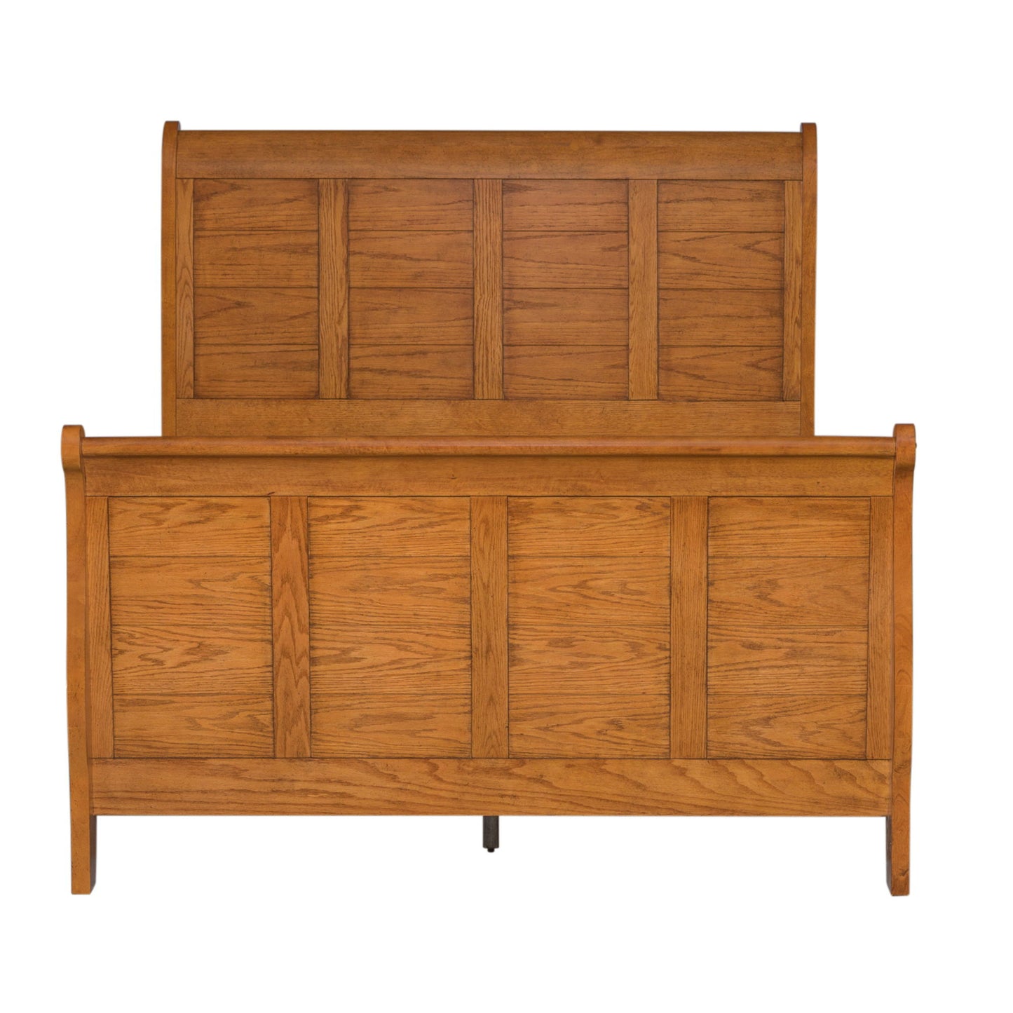 Grandpas Cabin - Full Sleigh Headboard & Footboard - Aged Oak