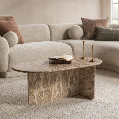 Jaylani - Oval Coffee Table - Desert Drift