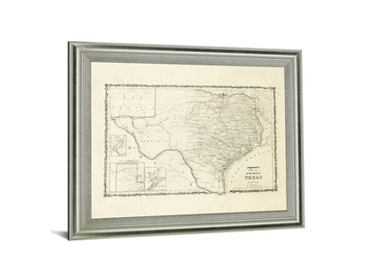 Aged Cartographer - 28" x 34" Framed Wall Art - Beige