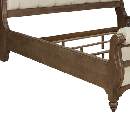 Americana Farmhouse - California King Sleigh Bed Rails - Dusty Taupe