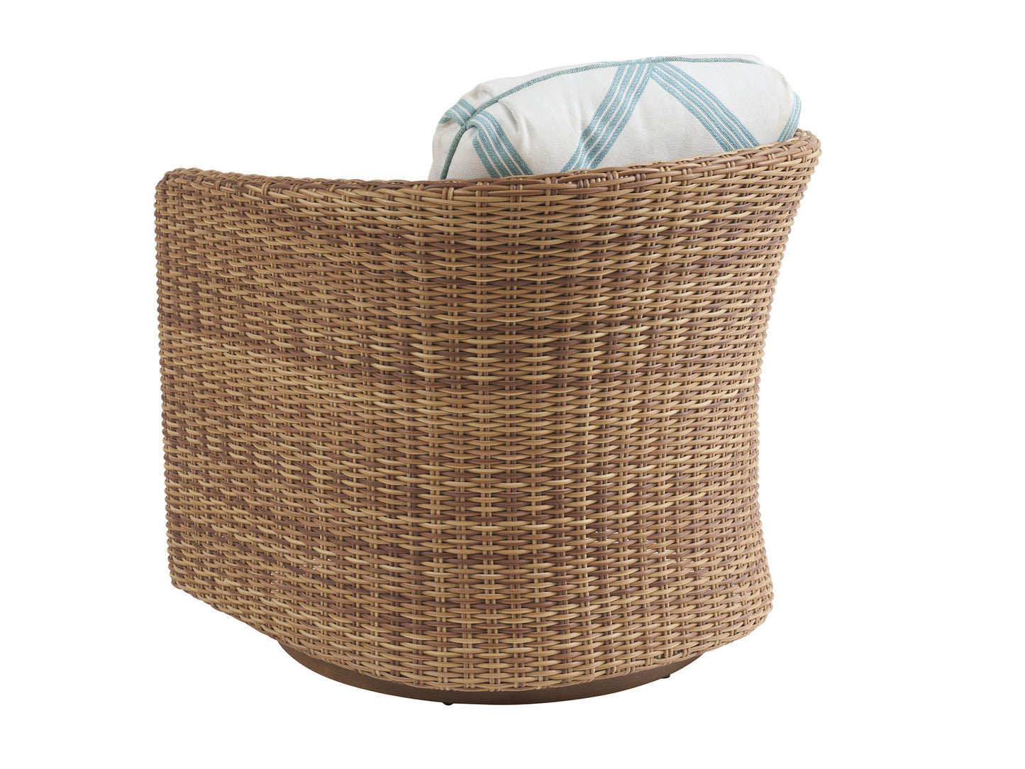 Palm Desert Poolside - Swivel Occassional Chair - Dark Brown / Green