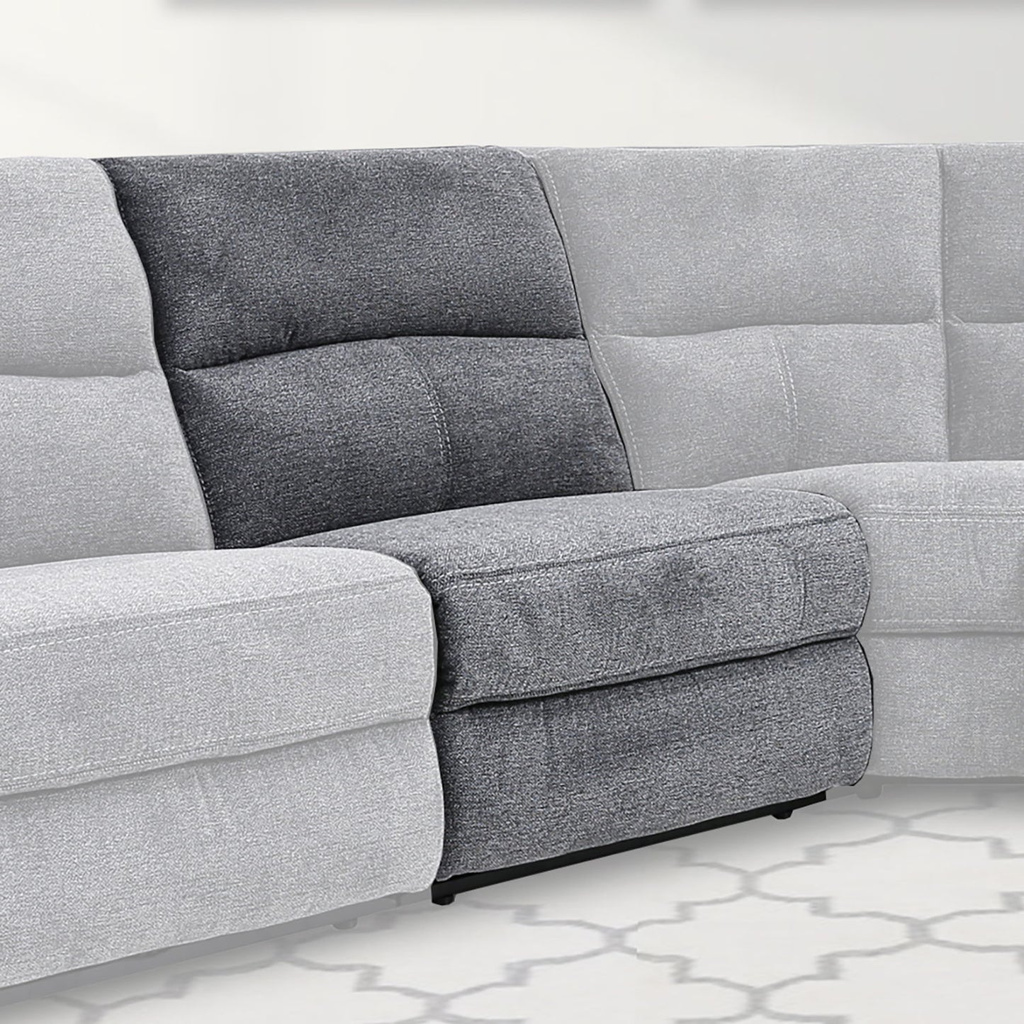 Polaris - Armless Chair - Bizmark Gray
