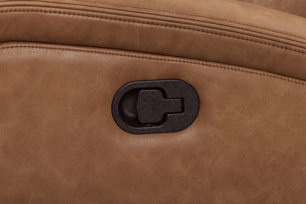 Napa - Manual Triple Recline Sofa - Wrangler Clay