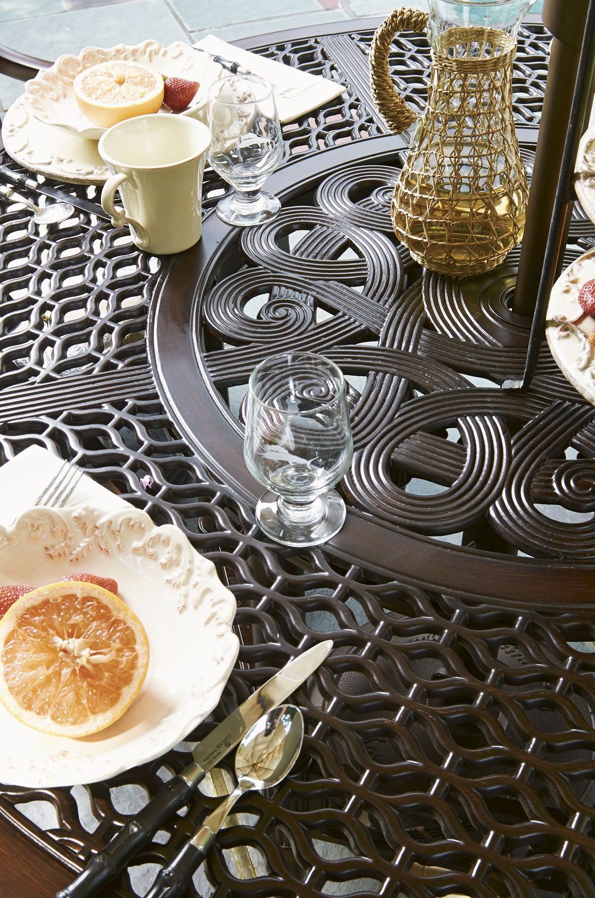 Royal Kahala Black Sands - Dining Table With Cast Top - Dark Brown