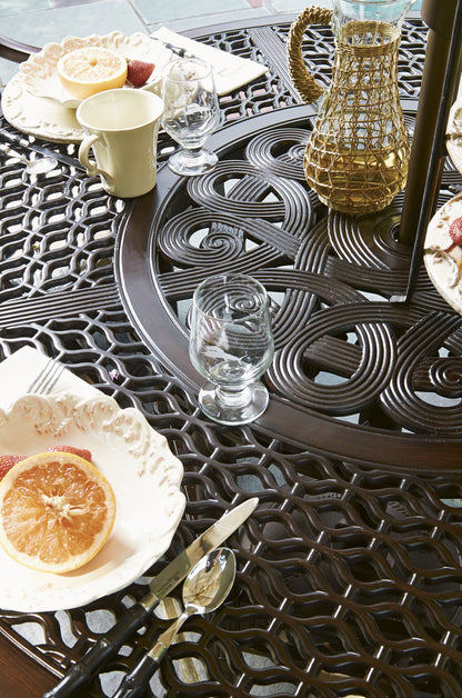 Royal Kahala Black Sands - Dining Table With Cast Top - Dark Brown