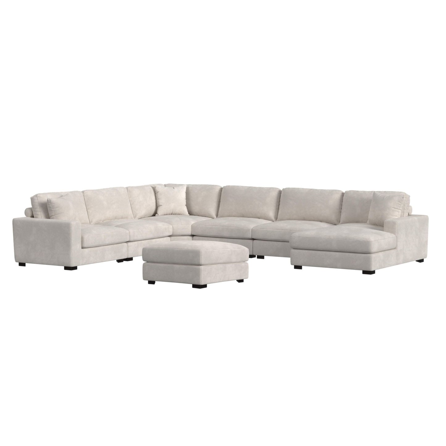Arizona - Modular RHF Chaise With 1 Pillow 20" - Steno Beige