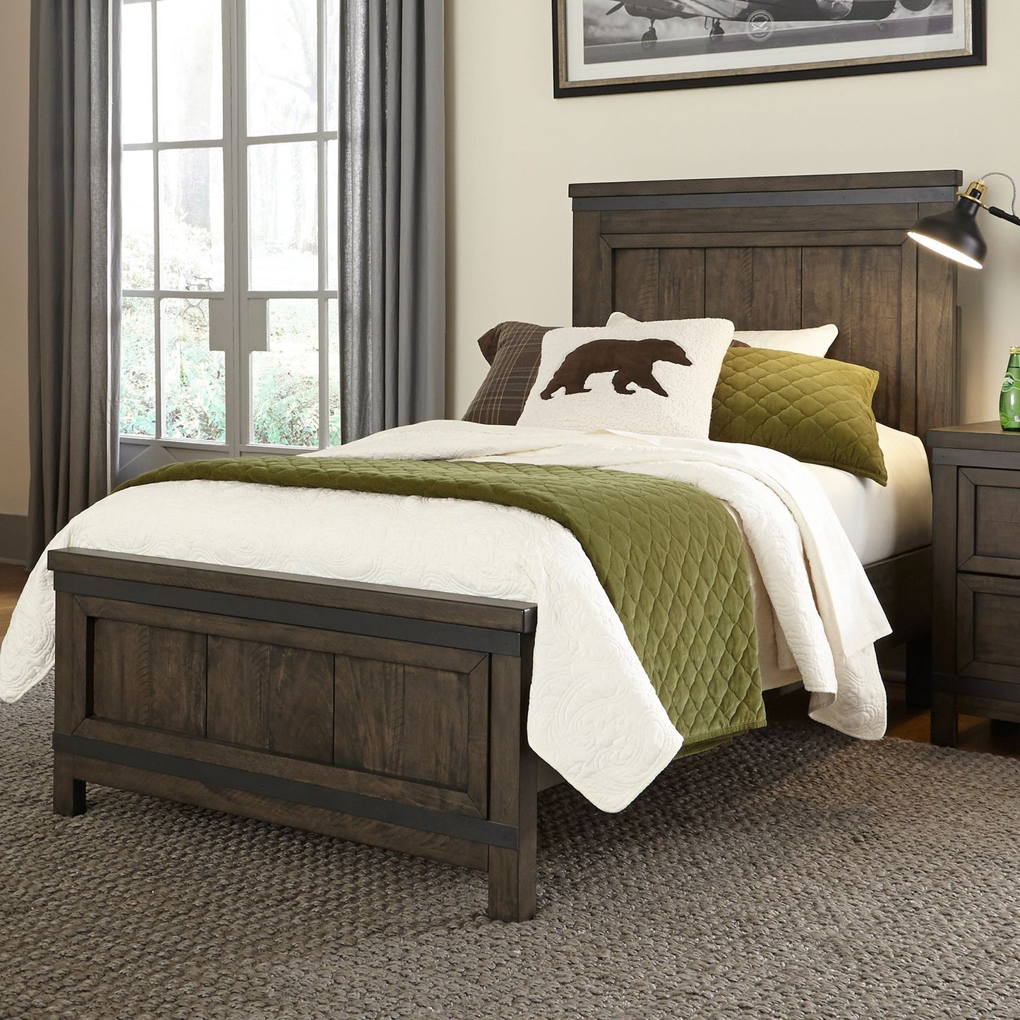 Thornwood Hills - Full Panel Footboard - Rock Beaten Brown