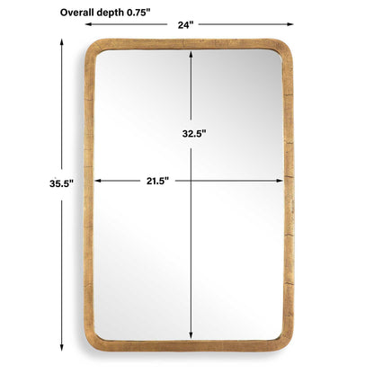 Vestry - Antique Brass Mirror - Brass / Gold