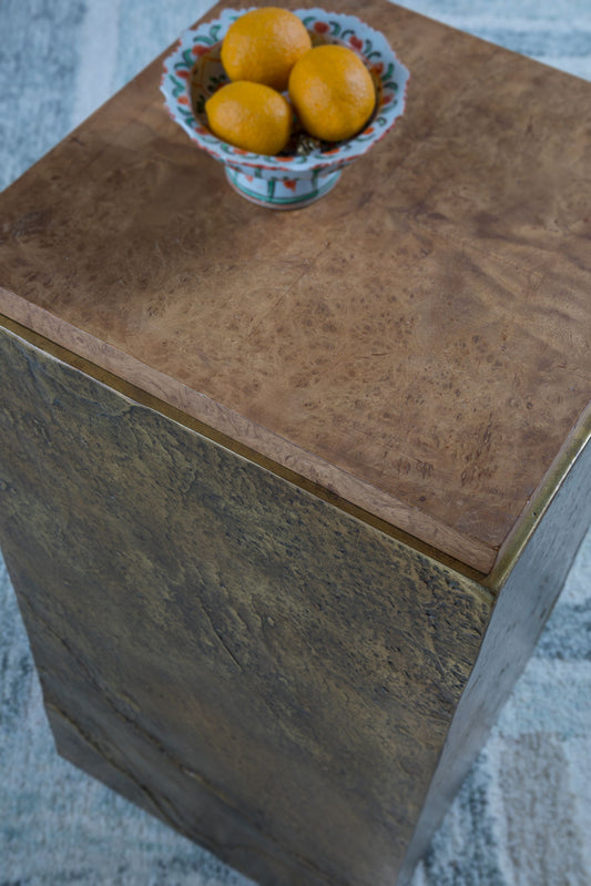 Simpatico - Simpatico Metal Base Spot Table - Light Brown