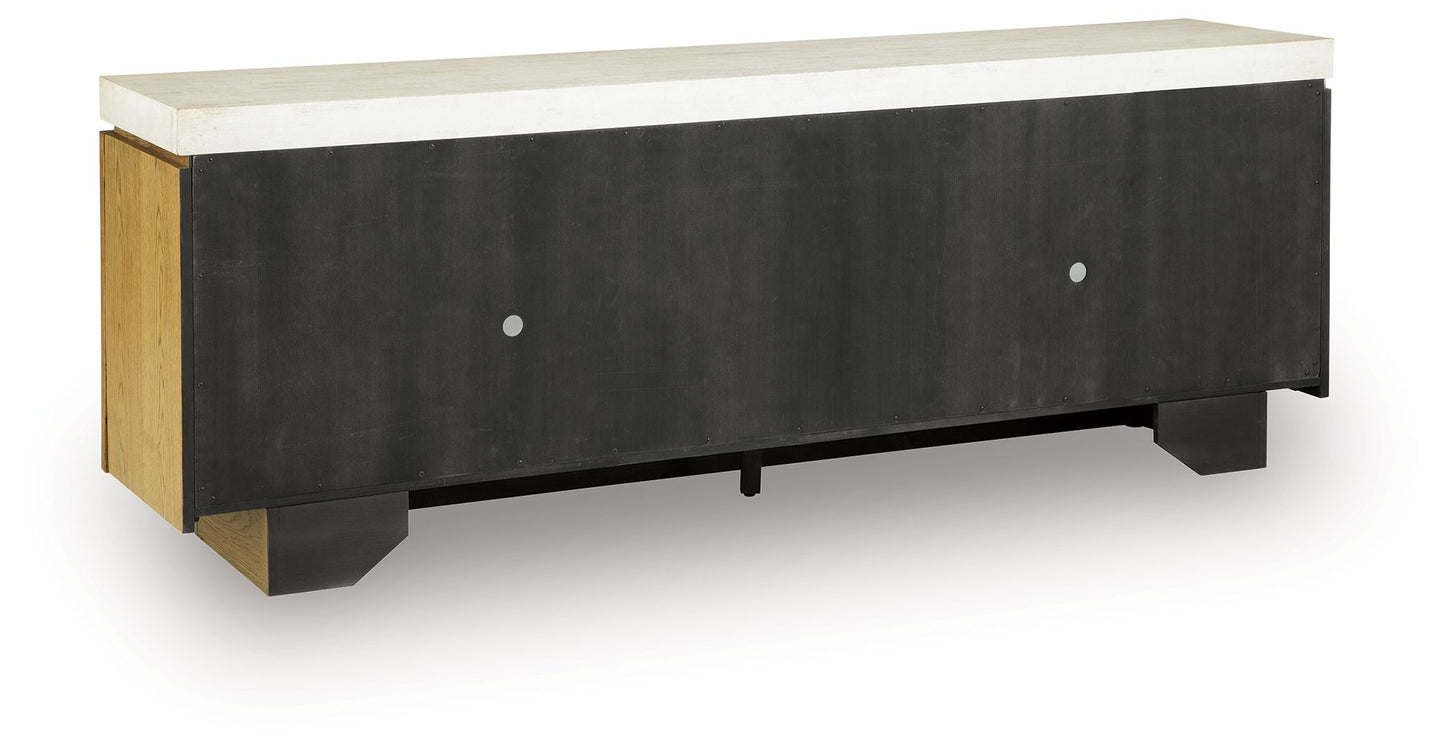 Adanworth - Accent Cabinet - Light Brown / Gray