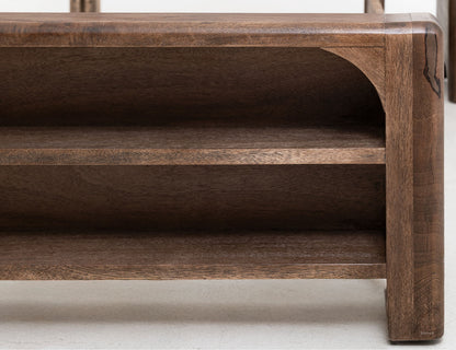 Praga - Queen Storage Platform - Almond / Barrel Brown