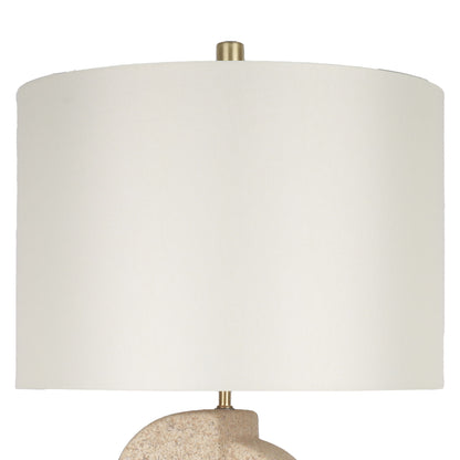 Sculpted Sandstone Ceramic Table Lamp (Set of 2) - Natural Rock