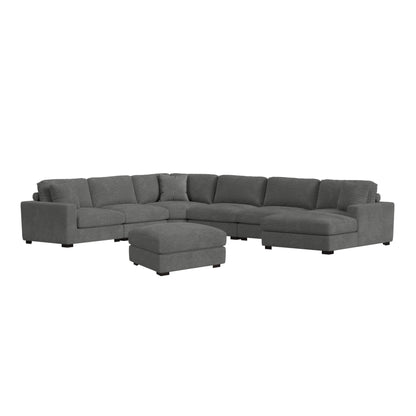 Arizona - Modular LHF Armchair With 1 Pillow 20" - Steno Charcoal