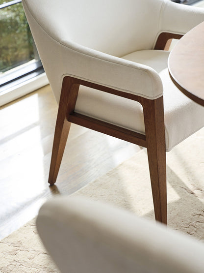 La Costa - Seacove Upholstered Arm Chair - Beige / Dark Brown