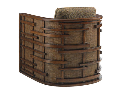 Island Fusion - Semerang Swivel Chair - Dark Brown / Light Brown
