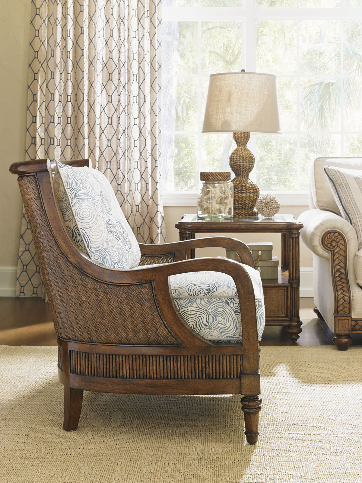 Bali Hai - Island Paradise Chair - Blue / Dark Brown