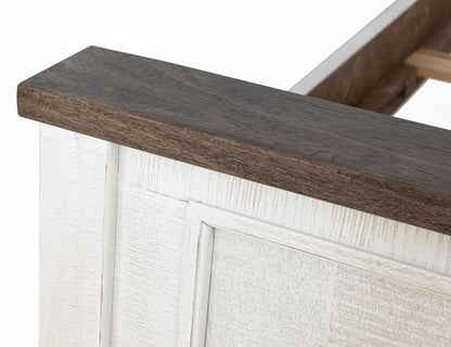 Stoa - 6/6 Eastern King Footboard & Rails - White / Brown