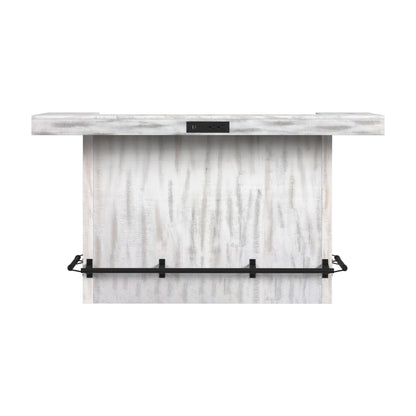 Rogen Rustic - Bar Table Top With USB And Power - Rustic White