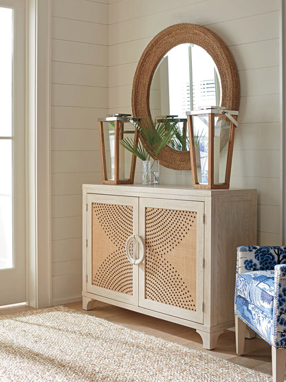 Newport - La Jolla Woven Round Mirror - Light Brown