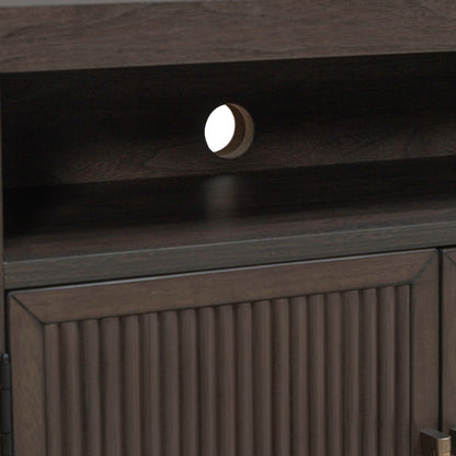 Modern Edge - Bedside Chest With Charging Station - Caffe