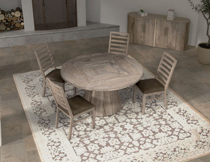 Balam - Round Table Base - Ivory White