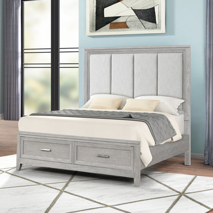 Fiona - 5/0 Queen Headboard - Mist Gray