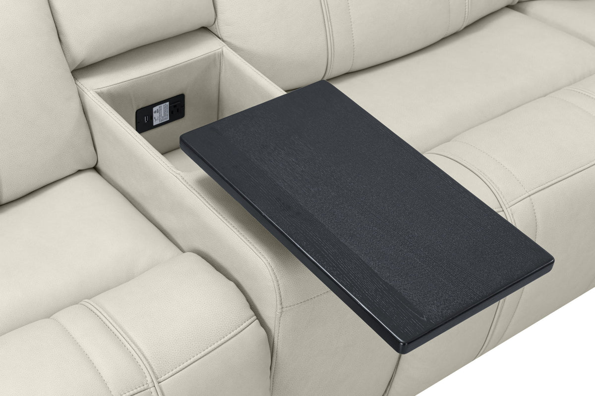 Sausalito - 6 Piece Modular Zero Gravity Power Reclining Sectional With Power Adjustable Headrests - Platinum Envy