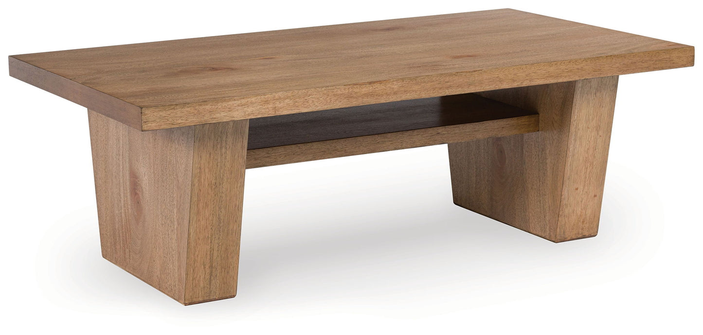 Kristiland - Rectangular Cocktail Table - Light Brown