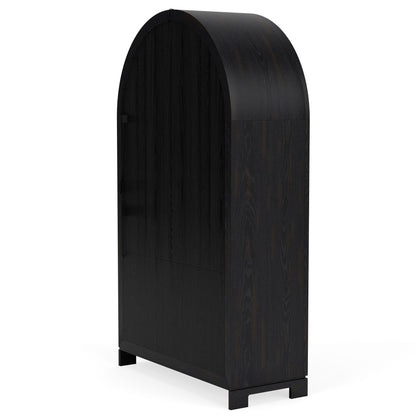 Calhoun - Display Cabinet - Whiskey / Ebony Whiskey Oak