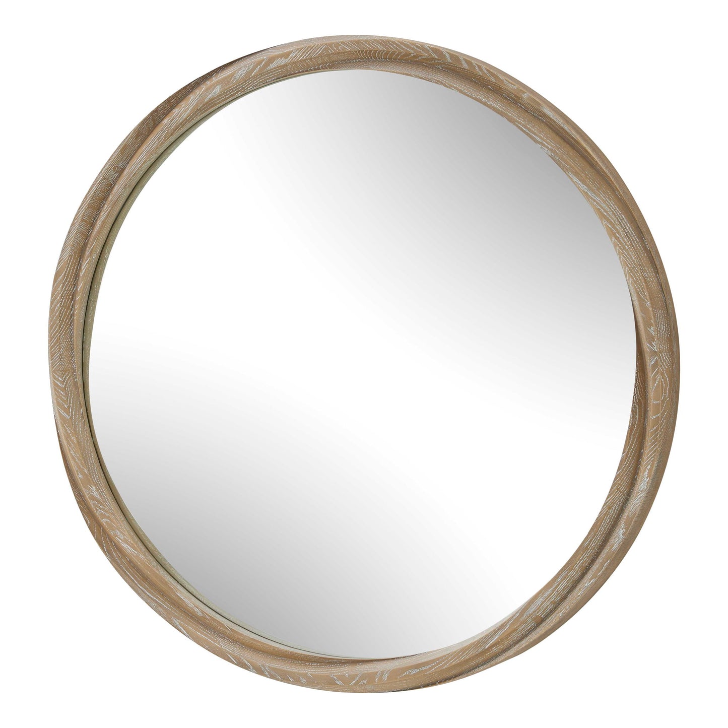 Landry - Round Mirror - Light Wood