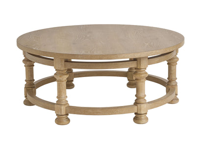 Montecito - Hollister Round Cocktail Table - Light Brown