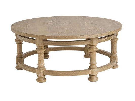 Montecito - Hollister Round Cocktail Table - Light Brown