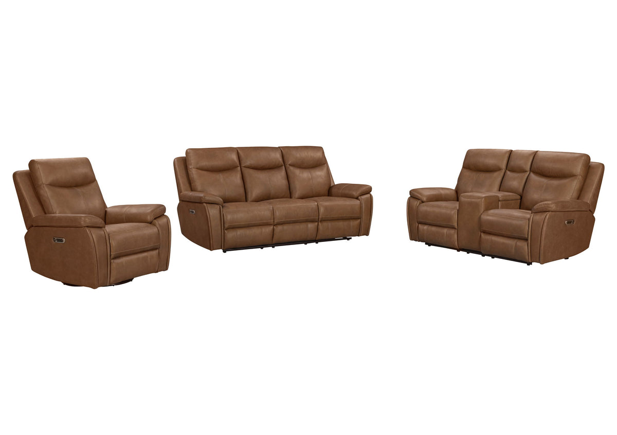 Veracruz - Power Zero Gravity Tilt Console Loveseat P2 - Vintage Tan