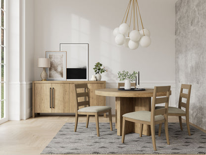 Davie - Side Chair With Upholstered Seat (Set of 2) - Light Brown