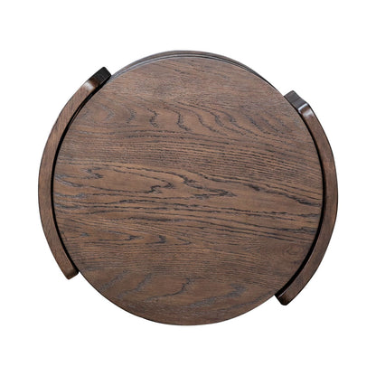 Warren Park - Round End Table - Coffee Brown