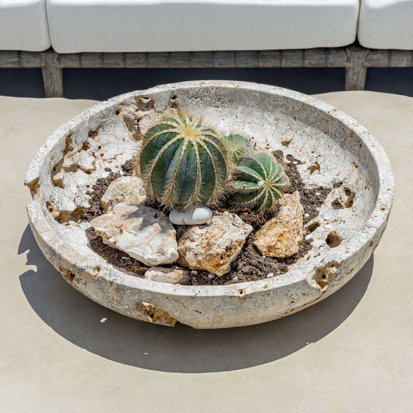 Quarried Stone - Indoor-Outdoor Bowl - Brown