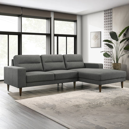 Vale - Left Arm Facing Loveseat - Gray