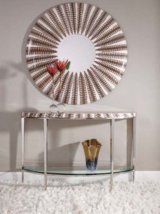 Signature Designs - Sulu Sea Snake Round Mirror - Dark Brown