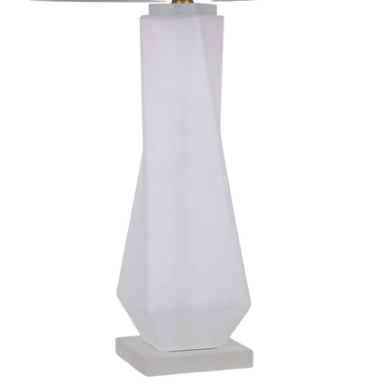 Faceted Frost Art Glass & Frosted Crystal Table Lamp (Set of 2) - Frosted Art Glass / Frosted Crystal