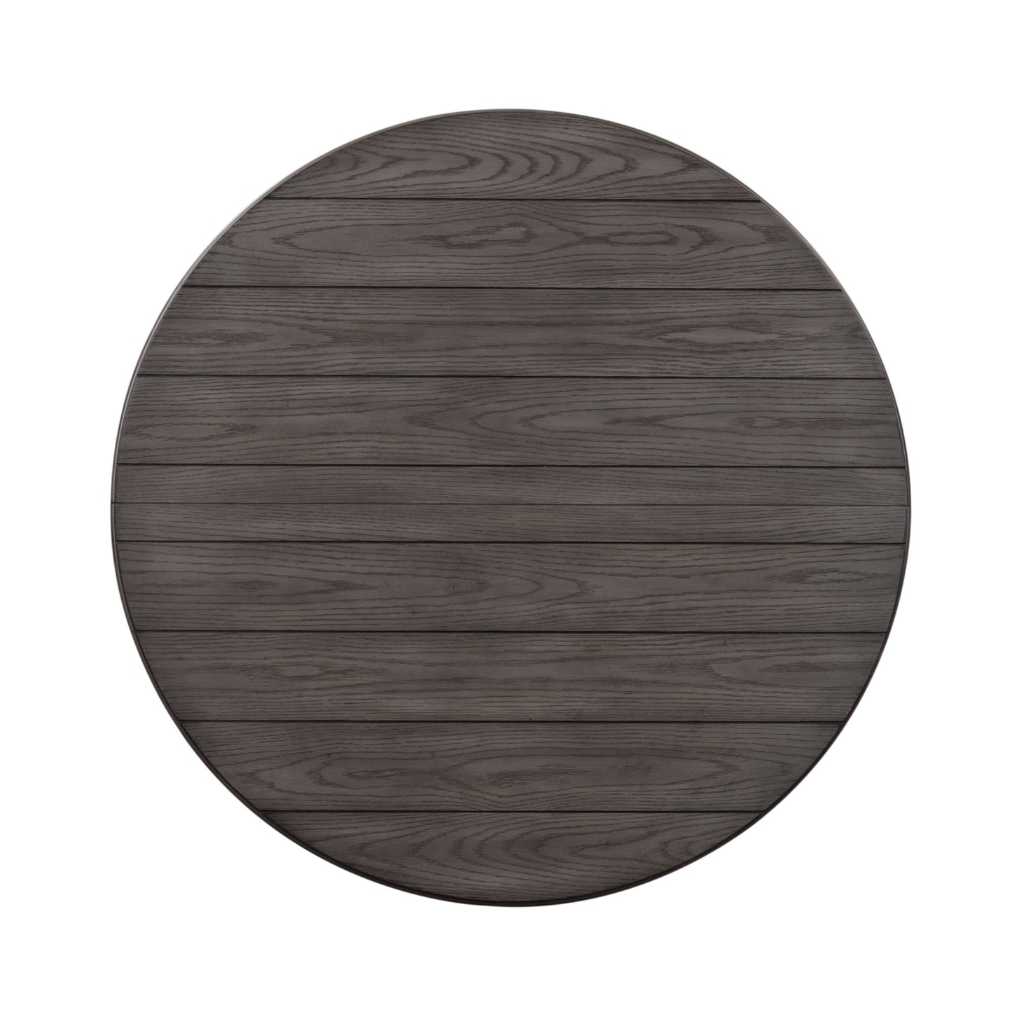 Allyson Park - Single Pedestal Table Top - Wirebrushed White / Charcoal