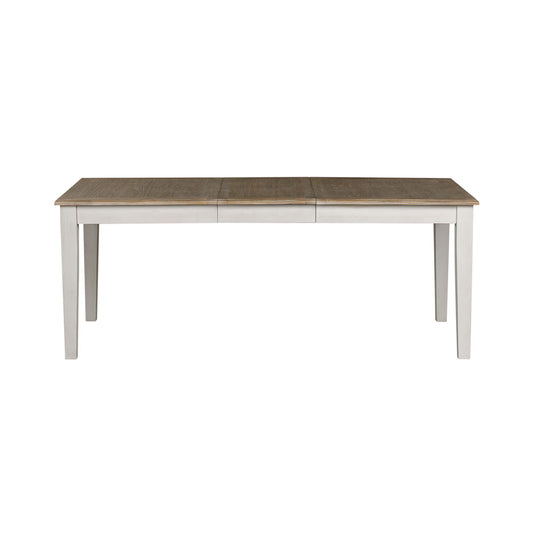 Summerville - Rectangular Leg Table - Soft White Wash / Wirebrushed Gray
