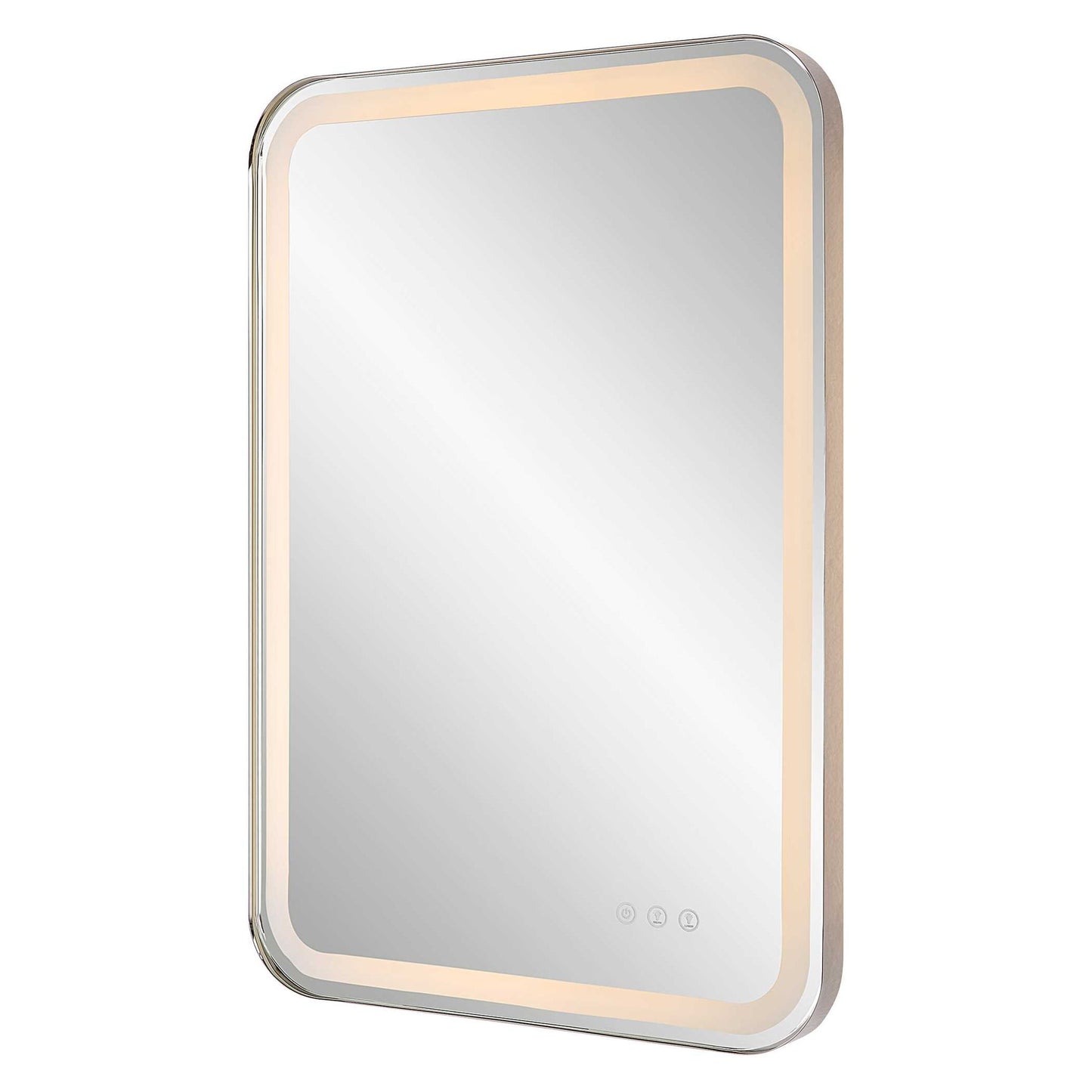 Crofton - Lighted Nickel Vanity Mirror - Gray