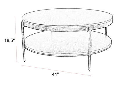 Bengal - 41" Round Cocktail Table With 2 End Tables - Hickory Brown