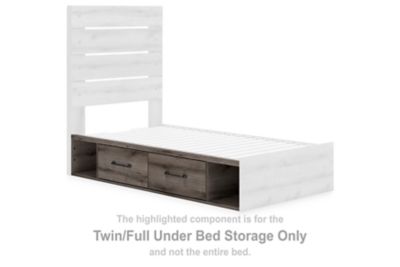 Graystorm - Twin/Full Under Bed Storage - Brown Gray