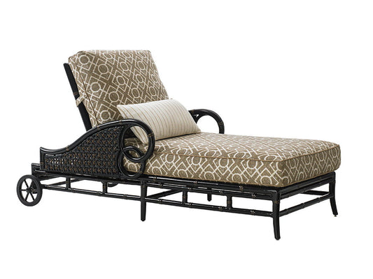 Marimba - Chaise Lounge - Dark Brown / Light Brown